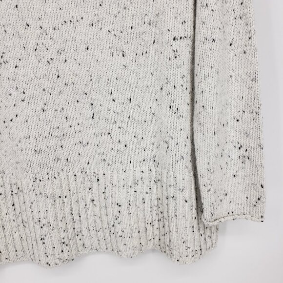 Ann‎ Taylor Speckled Flecked Pullover Sweater L Womens Relaxed Fit Cream - Picture 5 of 7